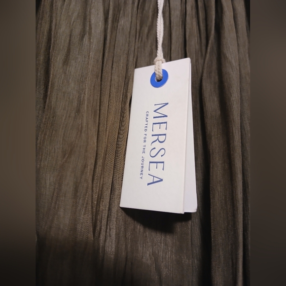 Mersea Hunter Green Fall Tulum Ruffle Dress New With Tags Size Medium - Picture 5 of 11